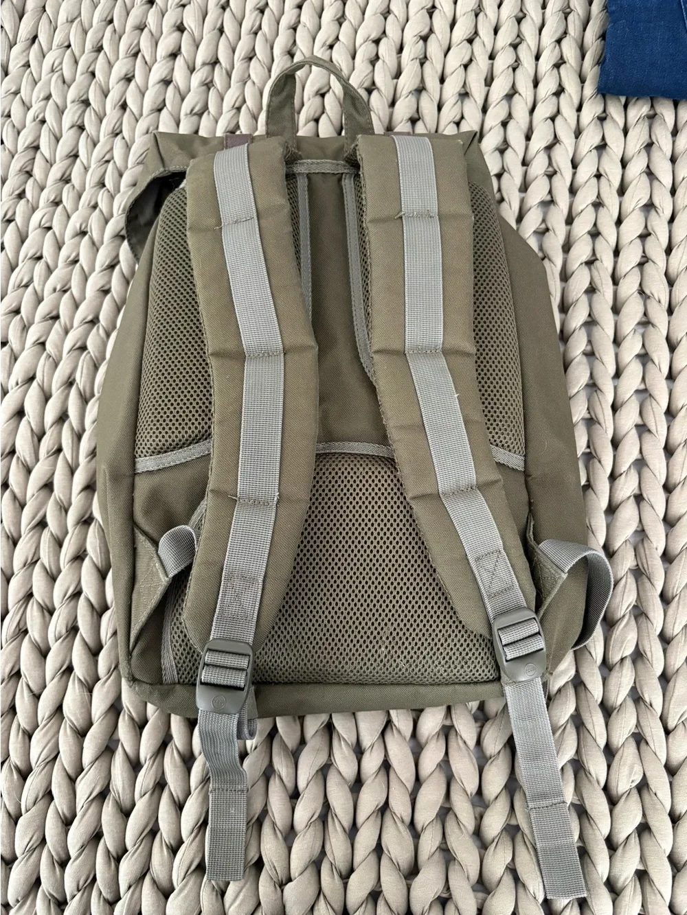 Herschel Supply Company Olive Green Backpack with Brown Straps